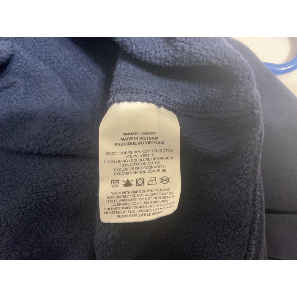 Nike Mens Full Zip Hoodie Navy Blue Fleece Sweatshirt 2XL 823531-410 - Picture 7 of 10